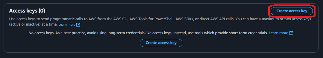 AWS IAM Dashboard user detauls 2