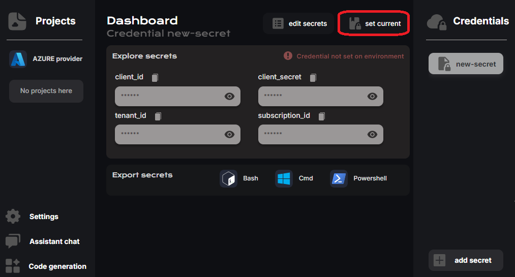 CloudStudio add keys 3