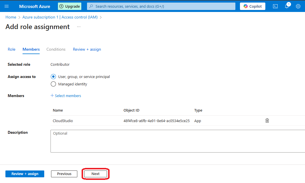 Azure subscription add role 4