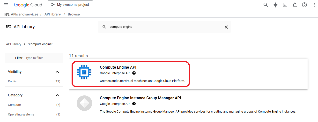 GCP Library search